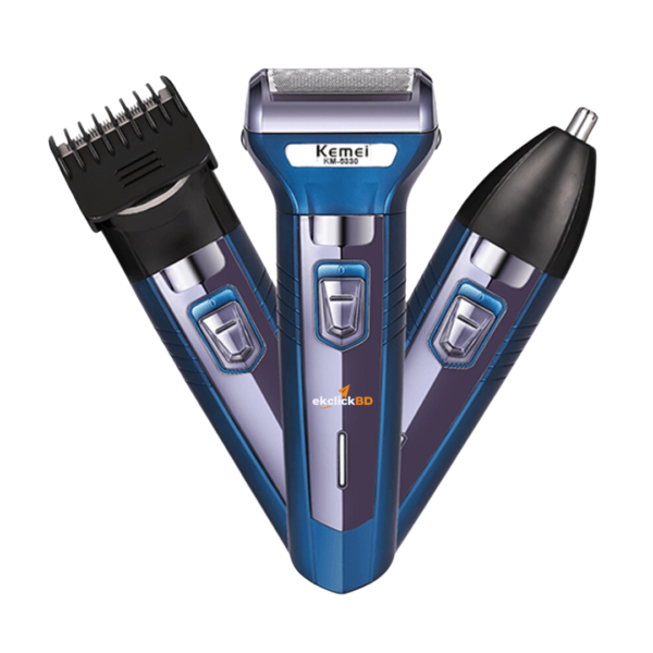 Kemei Km-6330 3 In 1 Professional Hair Trimmer Super Grooming Kit Shaver Clipper Nose Trimmer For Men - Image 3