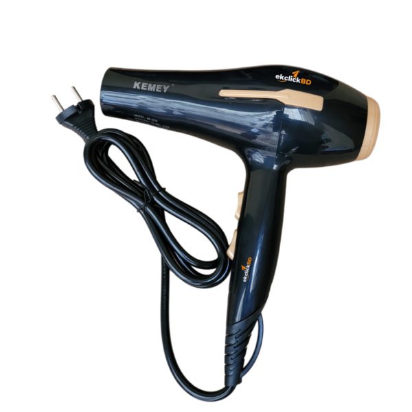 Kemey KM-2376 Professional Hair Dryer - 2 in 1 Hair Dryer 3000Watt d Power - Black - Image 4