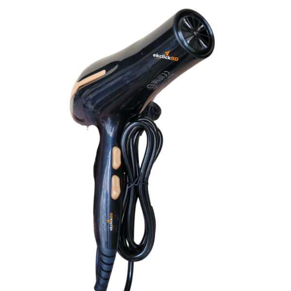 Kemey KM-2376 Professional Hair Dryer - 2 in 1 Hair Dryer 3000Watt d Power - Black - Image 3