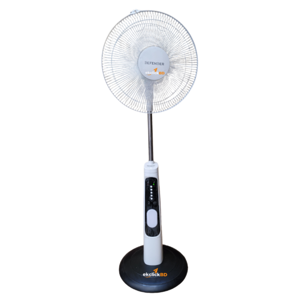 Defender (2938HRS) AC-DC Rechargeable Full Stand Fan with Remote Control Rechargeable Fan White - Image 2