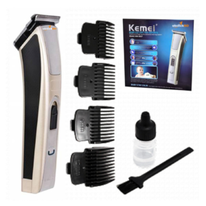 Kemei KM-5017 High-Power Rechargeable Hair Clipper and Beard Trimmer for Men - Rose Gold